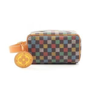 Louis Vuitton Locker Dopp LV Birds Damier Shoulder Bag Brown Multicolor